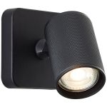 Brilliant Marty Wall Light Aluminium Sandy Black 5W 350lm - 830 Warm White | Incl. 1x GU10