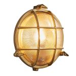 Nordlux Polperro Wall Light Glass Brass | 195mm - IP64 - Suitable for E27