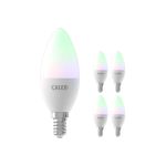Multipack 5x Calex Smart Tuya Wifi E14 Candle 5W 470lm - 822-840 Tunable White | RGBW - Dimmable - Replaces 40W